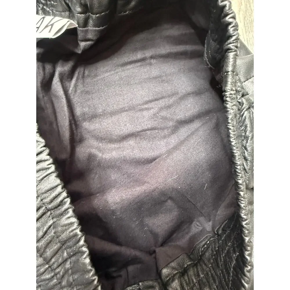 OAK Surface to Air BMX Leather Shorts Black Lamb Nappa Moto Drop Crotch Size S